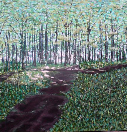Commissions - 2010<br /><br /><h6>Beechwood (Original)</h6>  Artistâ€™s photographic print and acrylic paint  <br /> 1000mm x 1000mmH <br /><br /><br /><br />From: Painting in three lines - 2011
<br /><br /><br /><h7>Sold</h7>
